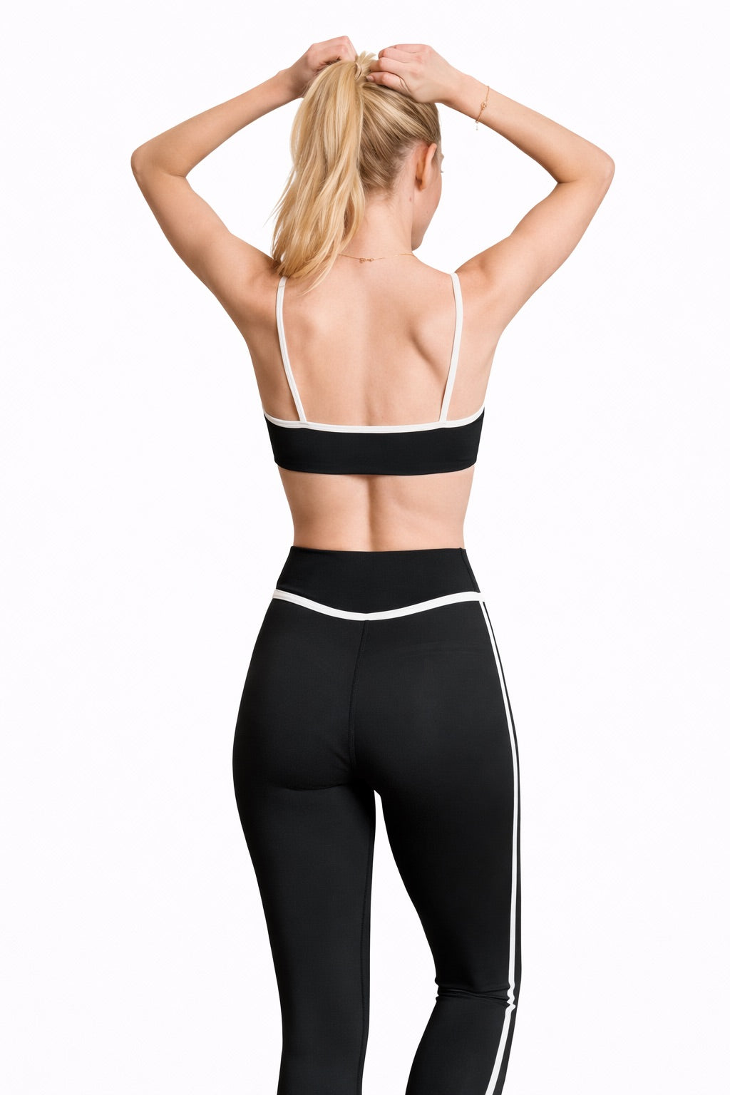 CONTOUR LEGGINGS WITH WHITE STRIPES