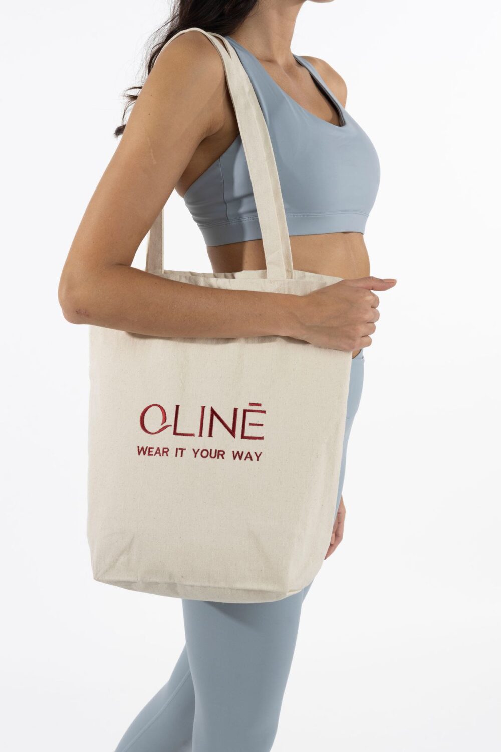 QLINE Beige Tote Bag
