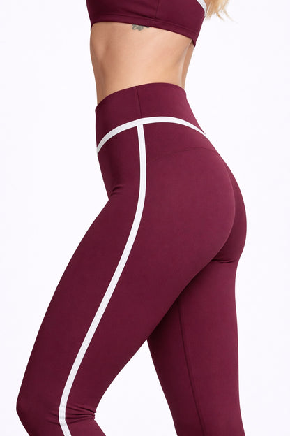 CONTOUR LEGGINGS WITH WHITE STRIPES