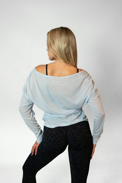 BARRE LONG SLEEVE TOP - Blue