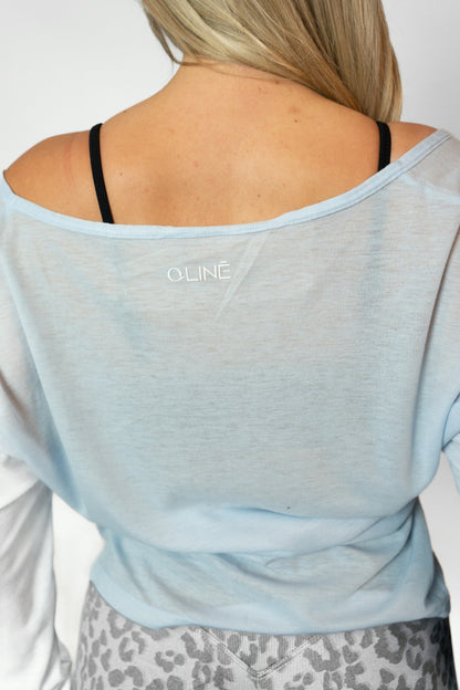 BARRE LONG SLEEVE TOP - Blue