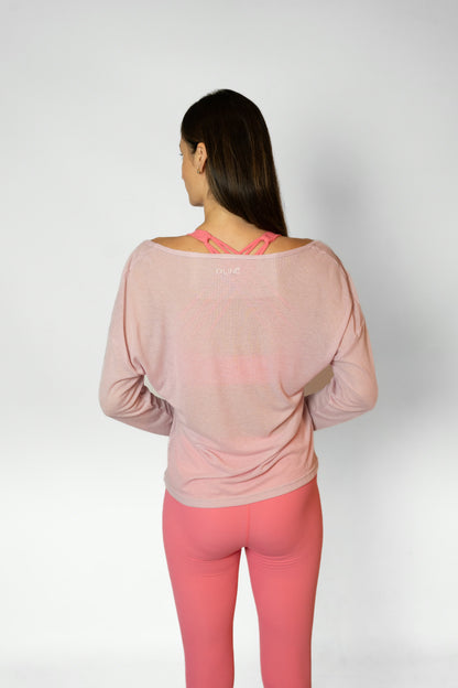 BARRE LONG SLEEVE TOP - Pink