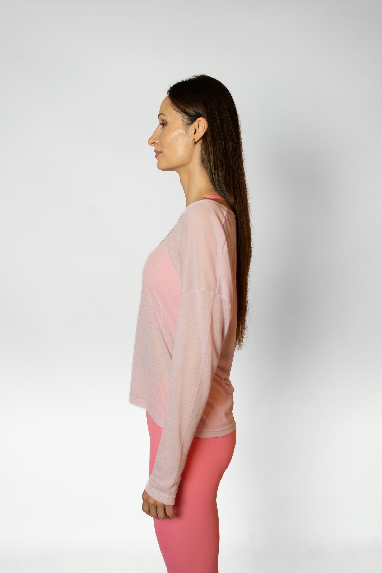BARRE LONG SLEEVE TOP - Pink