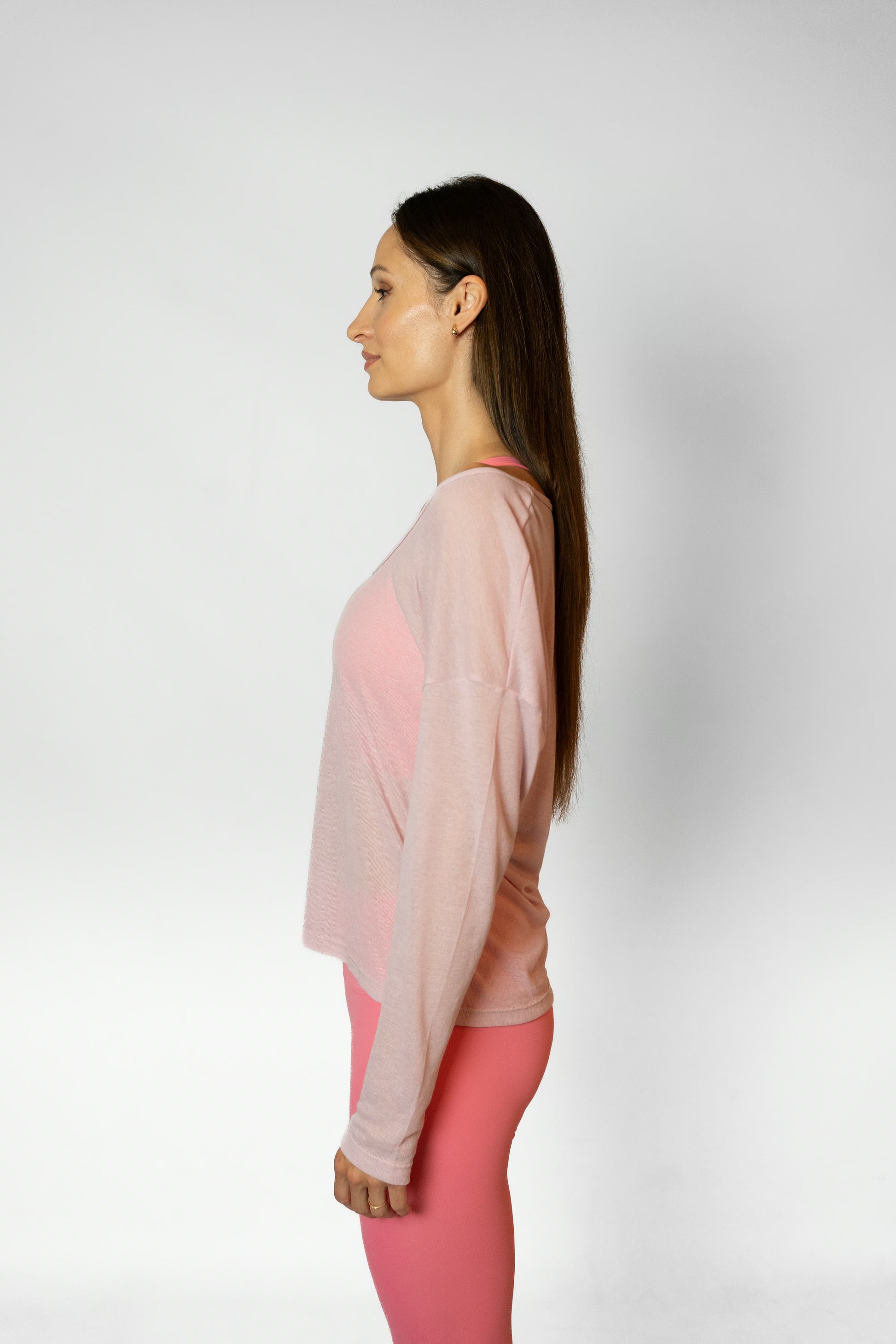 BARRE LONG SLEEVE TOP - Pink
