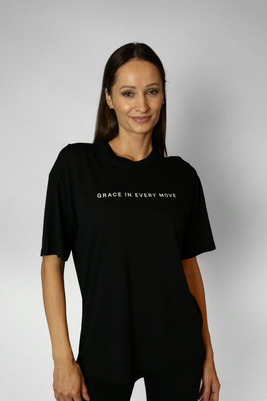 GRACE IN EVERY MOVE TEE - Black