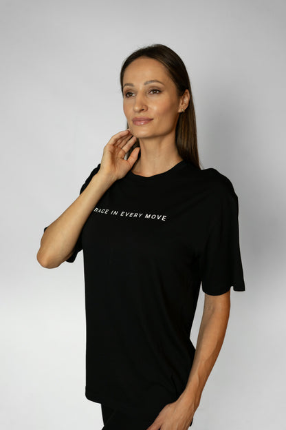 GRACE IN EVERY MOVE TEE - Black