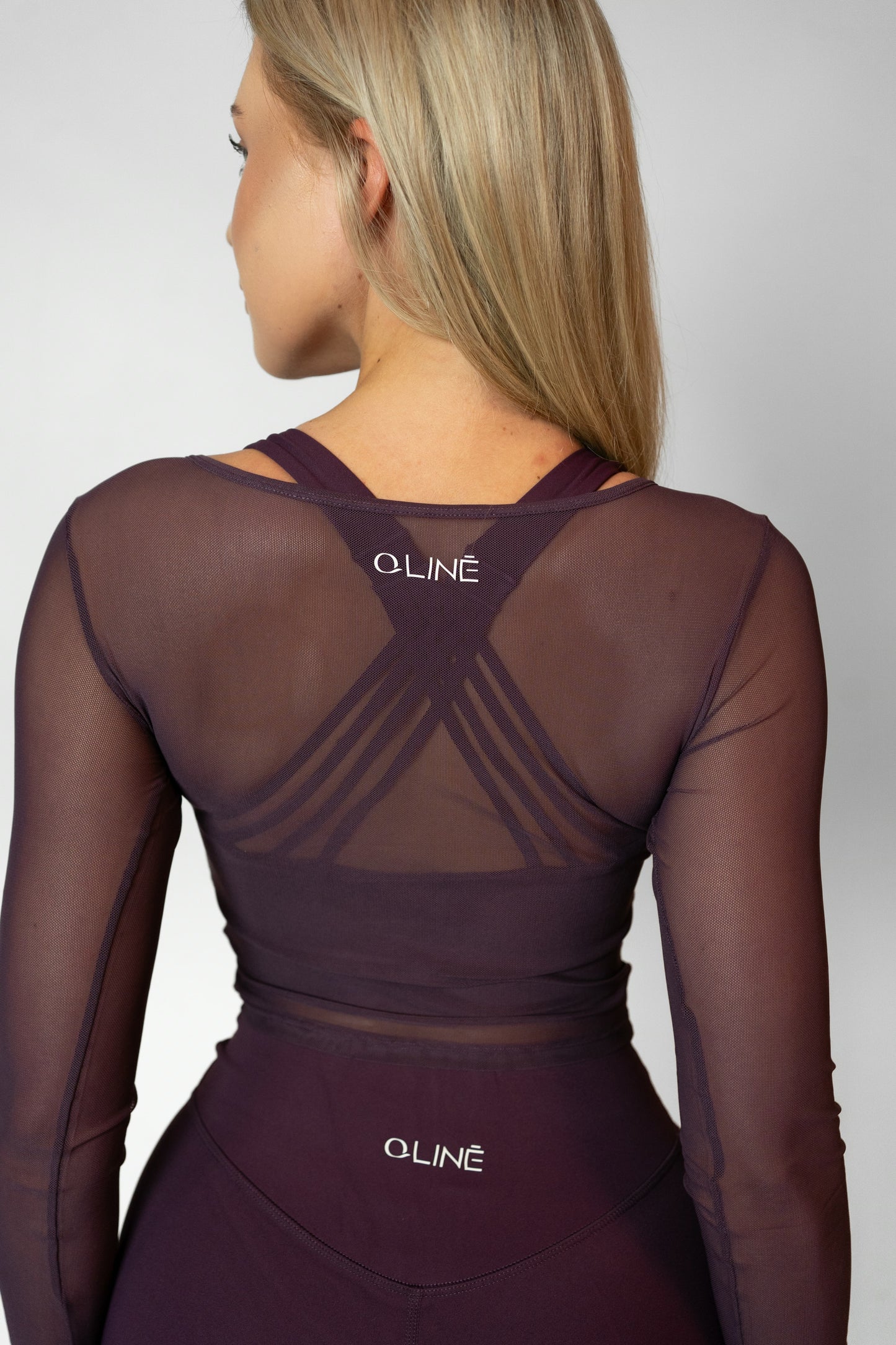 MESH WRAP TOP - Burgundy