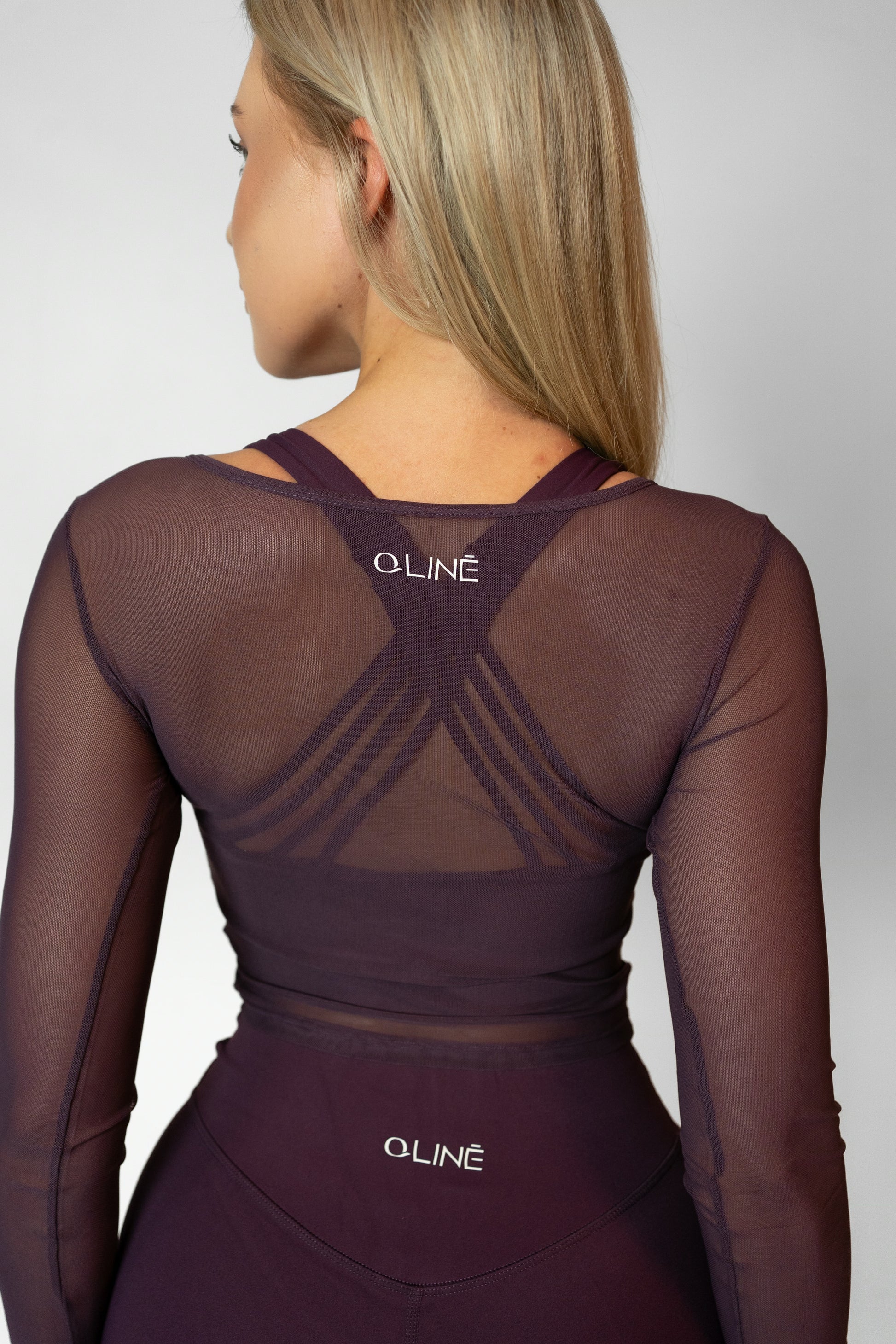 MESH WRAP TOP - Burgundy