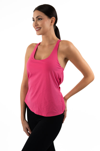 TANK TOP WITH BUILT - IN BRA AND CROSS -BACK