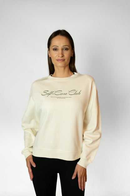 SELF-CARE CLUB SWEATSHIRT - Cream