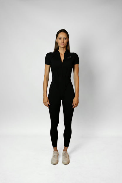 SHAPELINE OVERALL WITH ZIPPER - Black