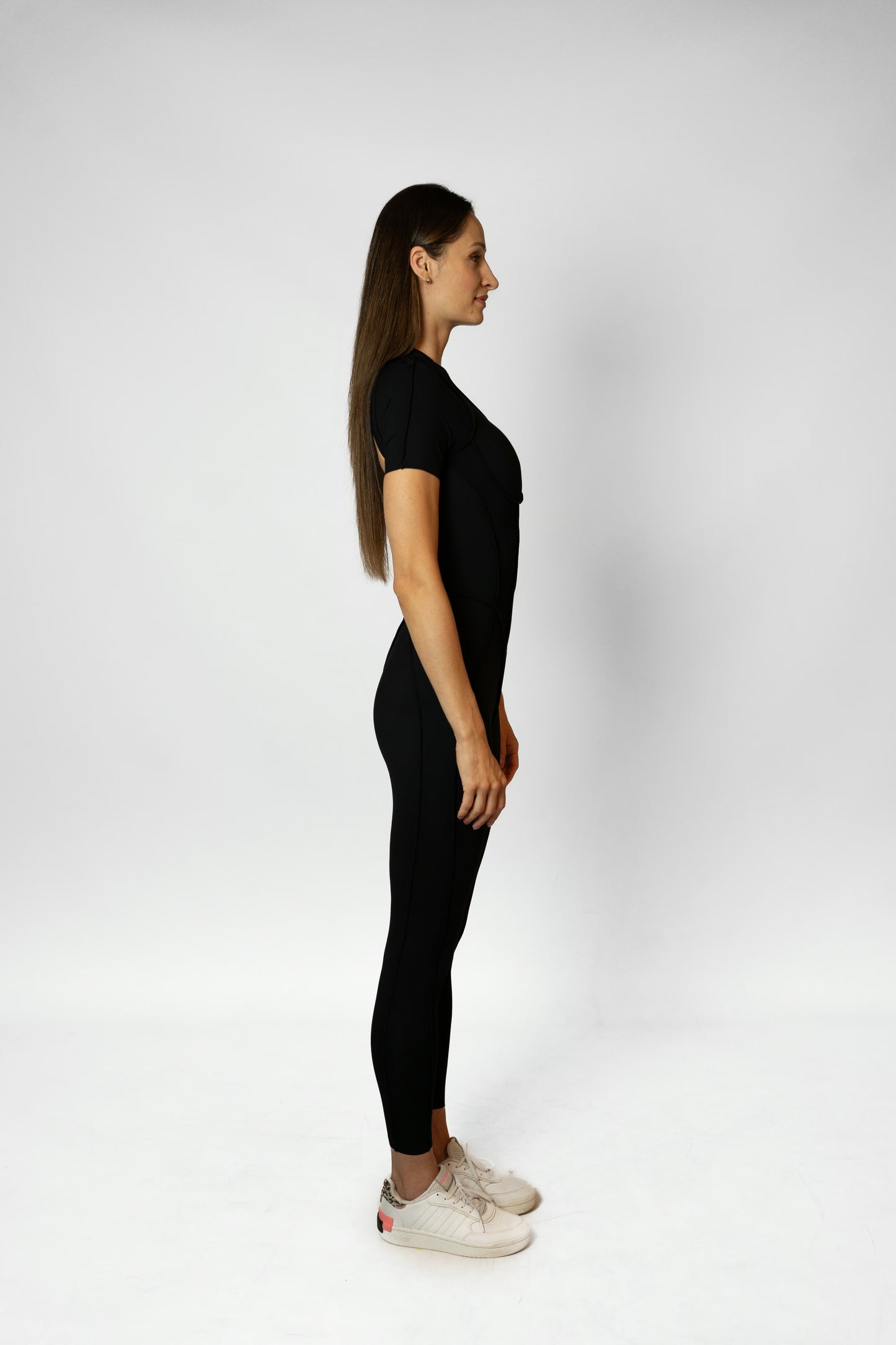 SHAPELINE OVERALL WITH ZIPPER - Black