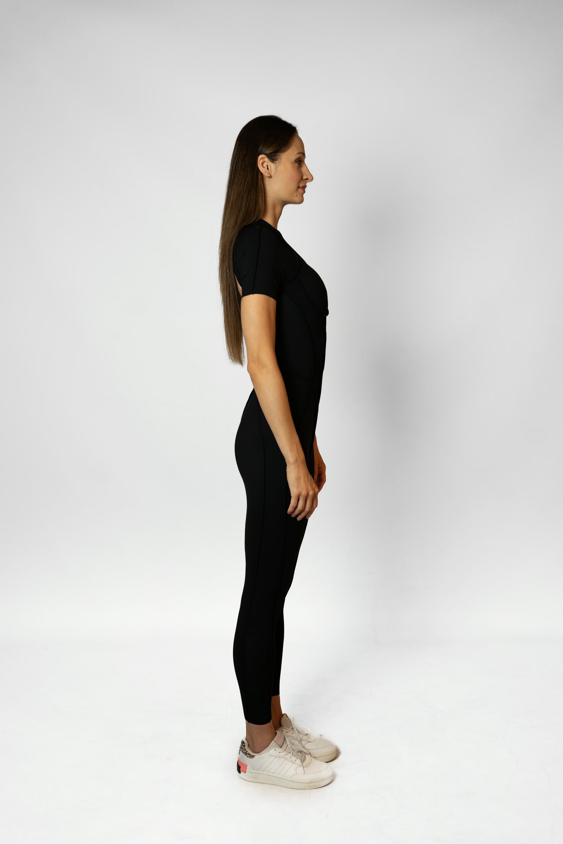 SHAPELINE OVERALL WITH ZIPPER - Black