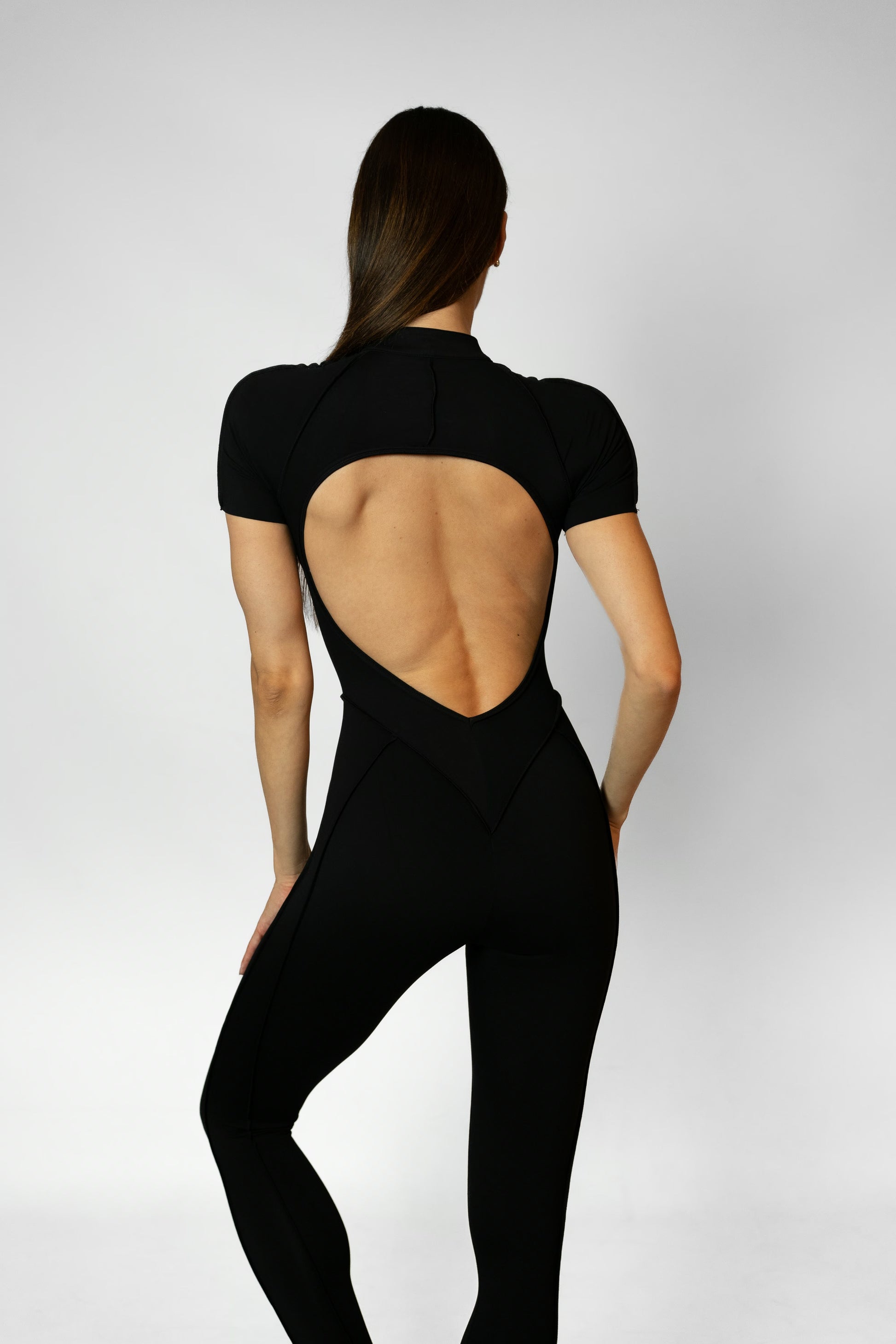 SHAPELINE OVERALL WITH ZIPPER - Black