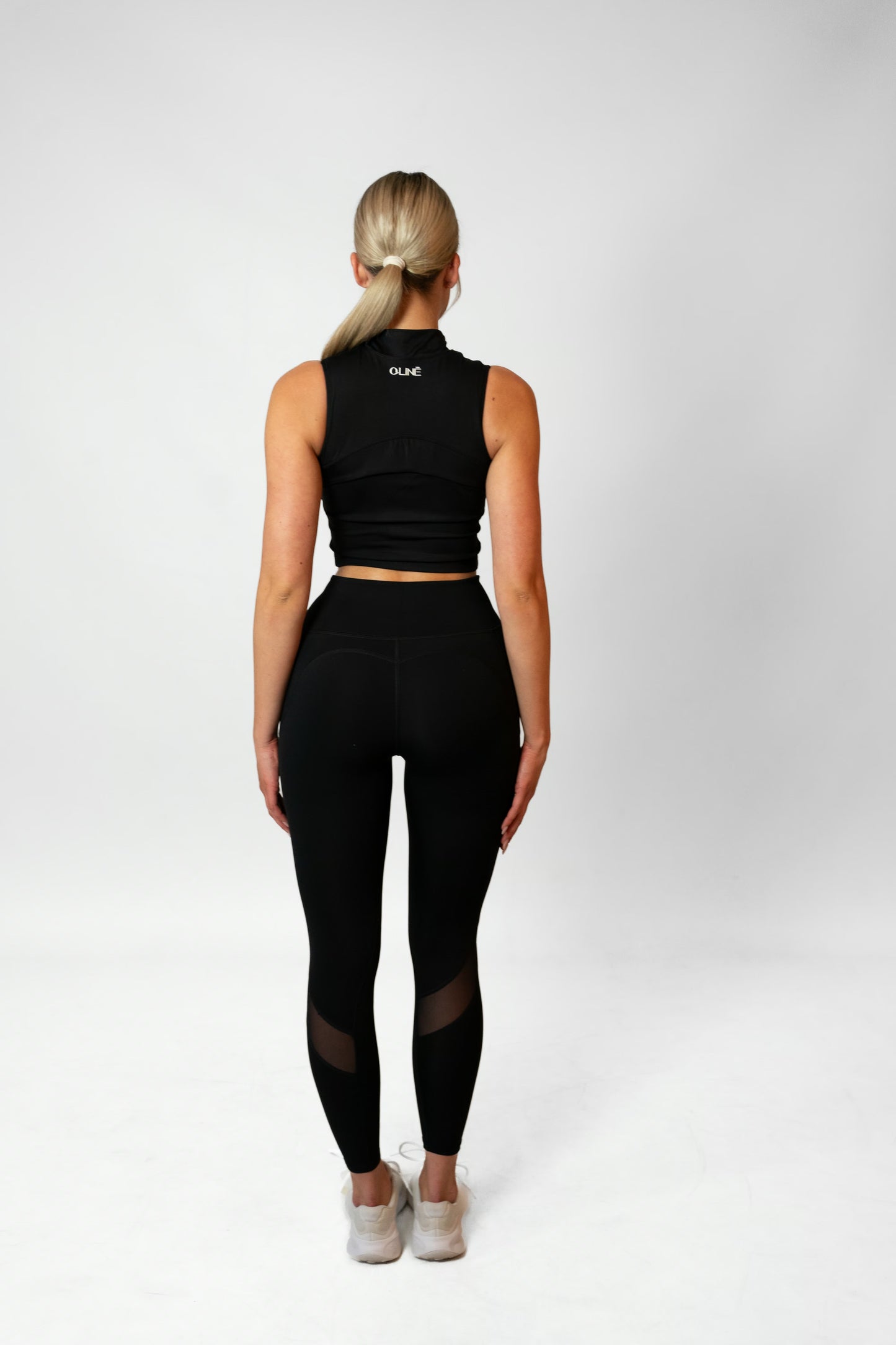 SIDE MESH LEGGINGS - Black