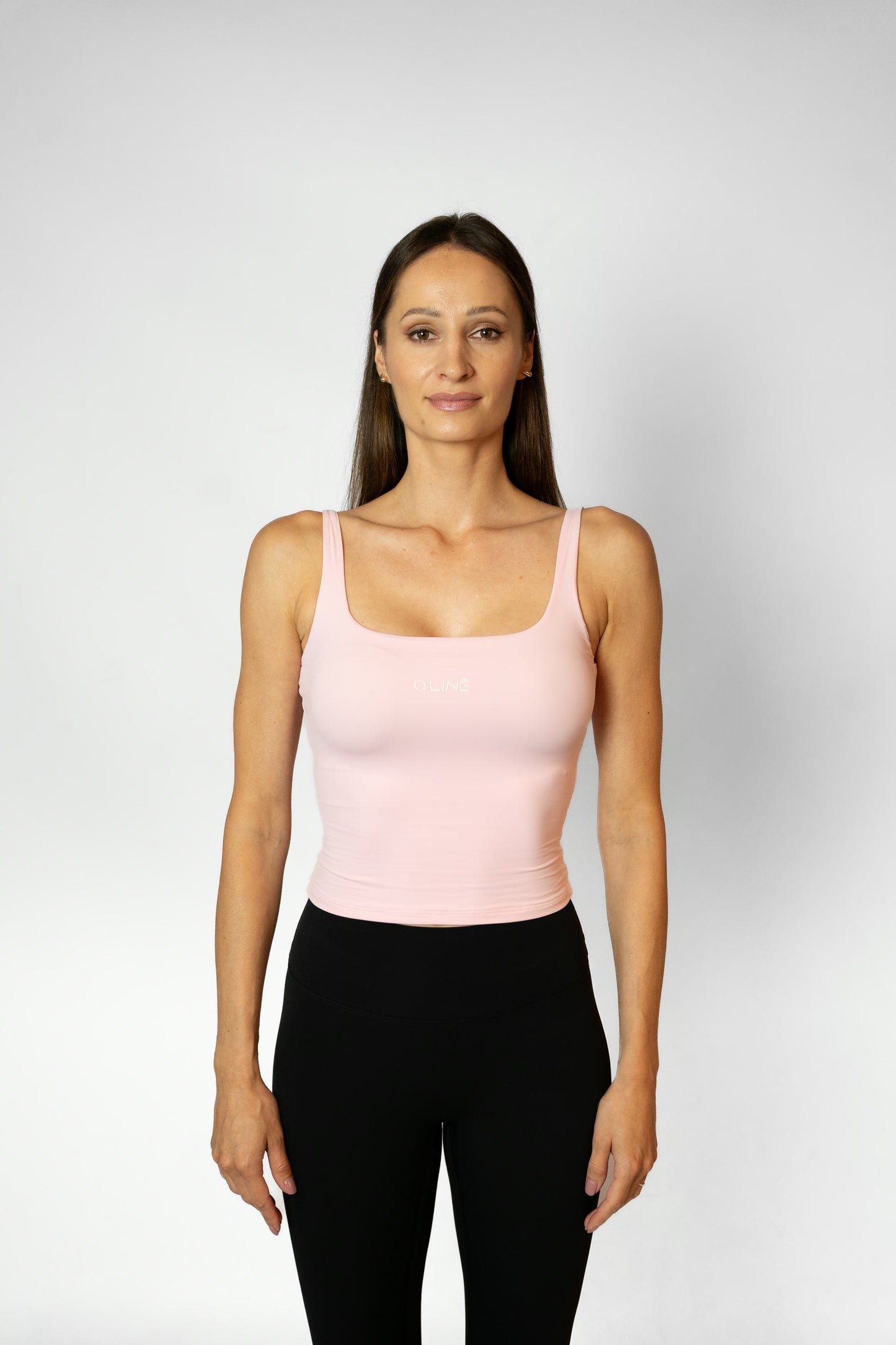 SQUARE NECK CROP TOP - Pink